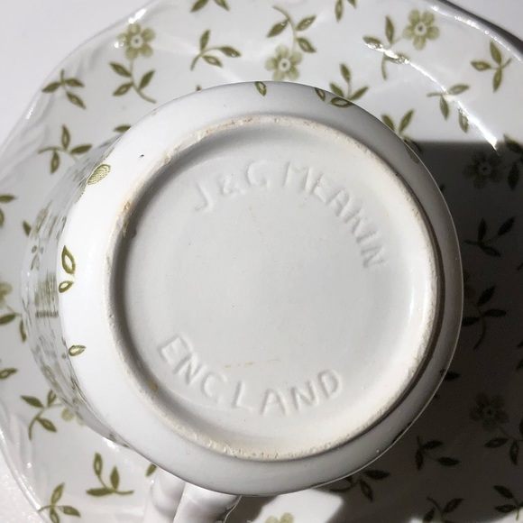 Vintage MEAKIN J & G flat cup & saucer set - Picture 5 of 8